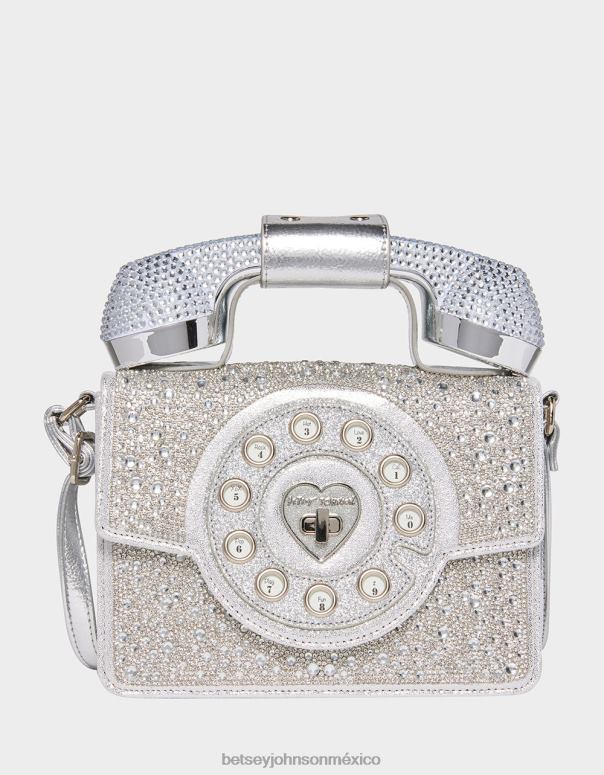 Betsey Johnson accesorios mujer F00V202 bolsa de teléfono kitsch millones de estrellas plata