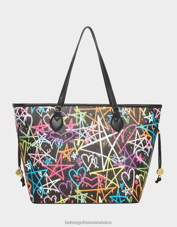 Betsey Johnson accesorios mujer F00V207 bolso tote grafiti cariño 2 negro