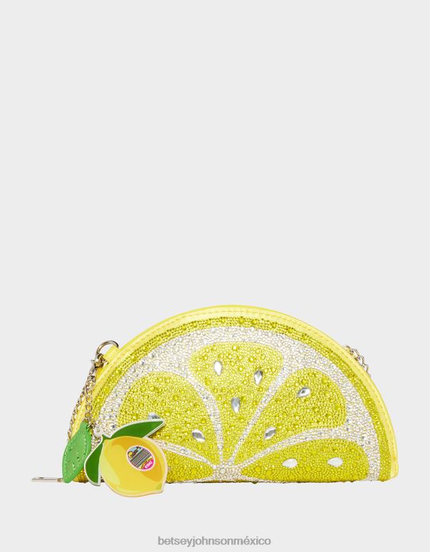 Betsey Johnson accesorios mujer F00V209 bandolera fruncida kitsch amarillo