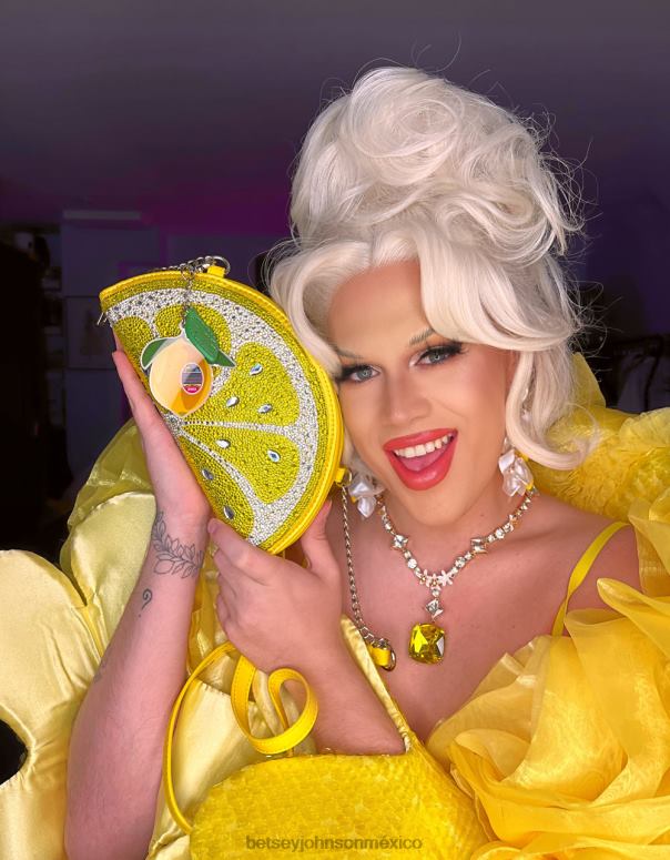 Betsey Johnson accesorios mujer F00V209 bandolera fruncida kitsch amarillo