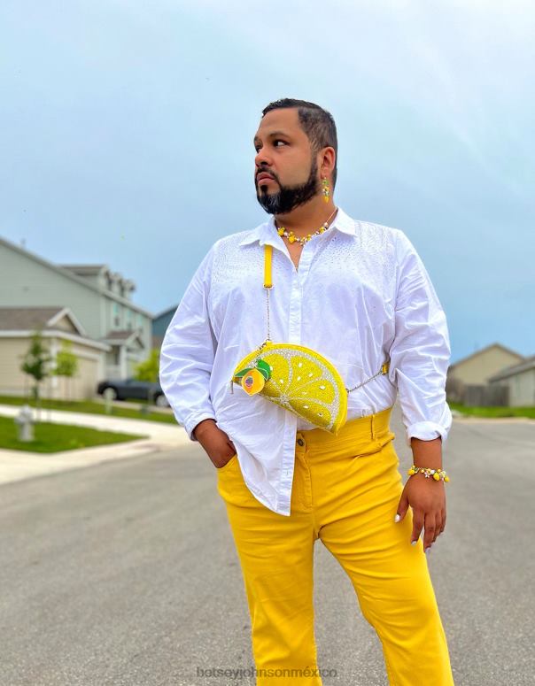 Betsey Johnson accesorios mujer F00V209 bandolera fruncida kitsch amarillo