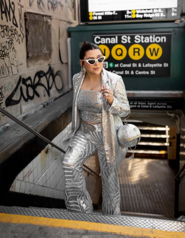 Betsey Johnson accesorios mujer F00V210 bandolera reina del baile kitsch plata