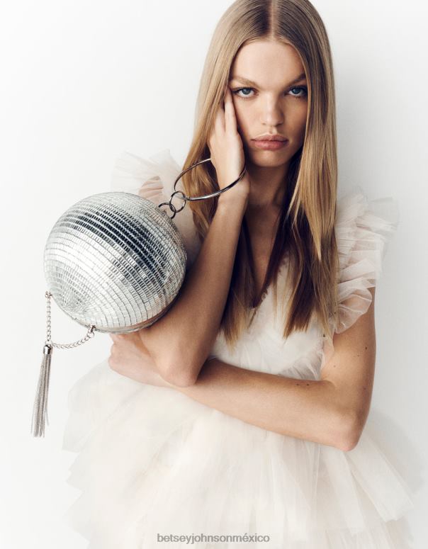 Betsey Johnson accesorios mujer F00V210 bandolera reina del baile kitsch plata