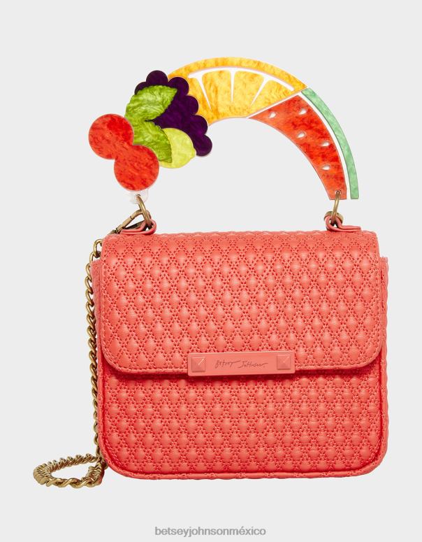 Betsey Johnson accesorios mujer F00V214 bolsa con solapa y asa de frutas rojo