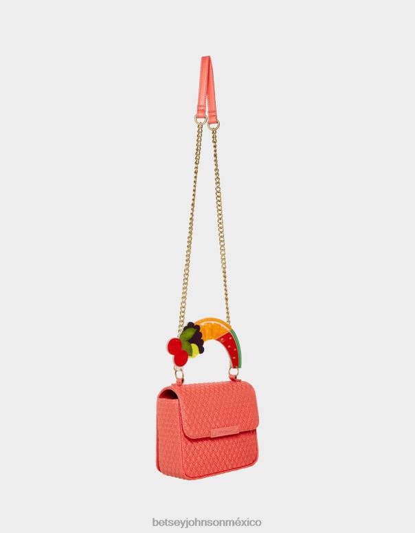 Betsey Johnson accesorios mujer F00V214 bolsa con solapa y asa de frutas rojo