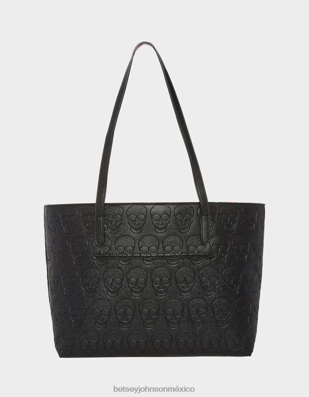 Betsey Johnson accesorios mujer F00V216 tote xo con motivo de calavera negro