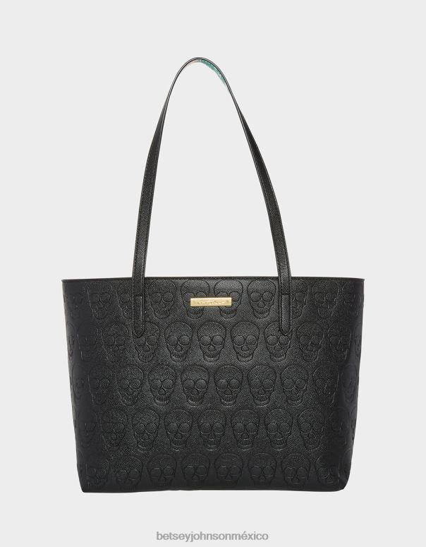 Betsey Johnson accesorios mujer F00V216 tote xo con motivo de calavera negro