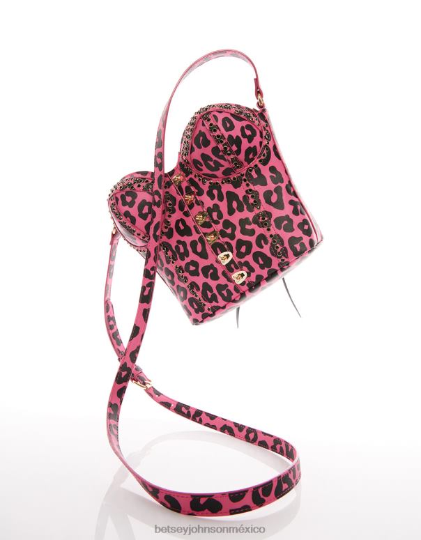 Betsey Johnson accesorios mujer F00V219 kitsch de corsés love crossbody negro/rosa