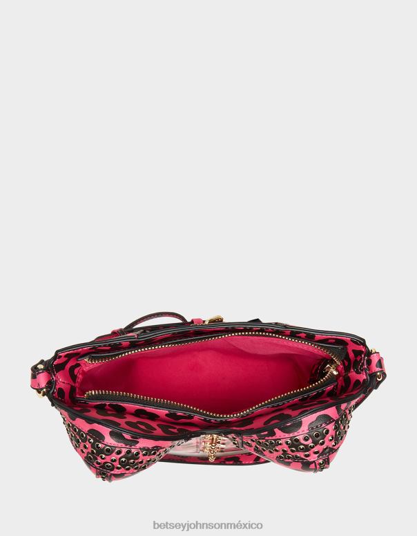 Betsey Johnson accesorios mujer F00V219 kitsch de corsés love crossbody negro/rosa