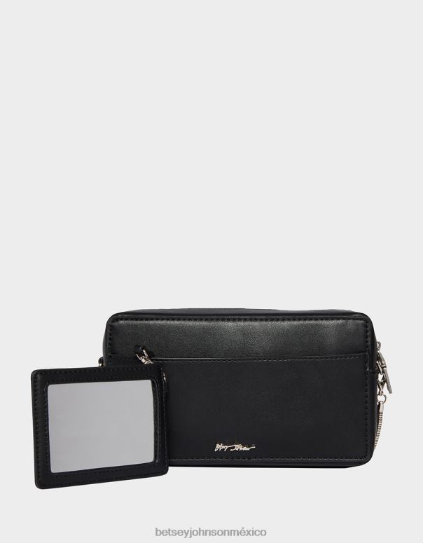 Betsey Johnson accesorios mujer F00V223 kitsch ser amable rebobinar vhs bandolera negro