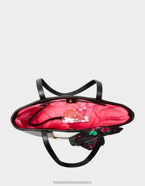 Betsey Johnson accesorios mujer F00V229 bolsa de tic tac (con piezas de juego) blanco negro