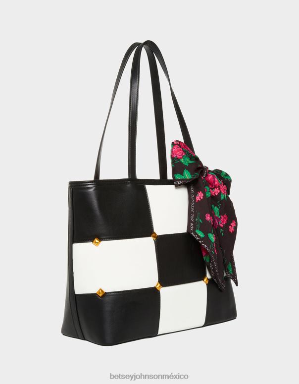 Betsey Johnson accesorios mujer F00V229 bolsa de tic tac (con piezas de juego) blanco negro