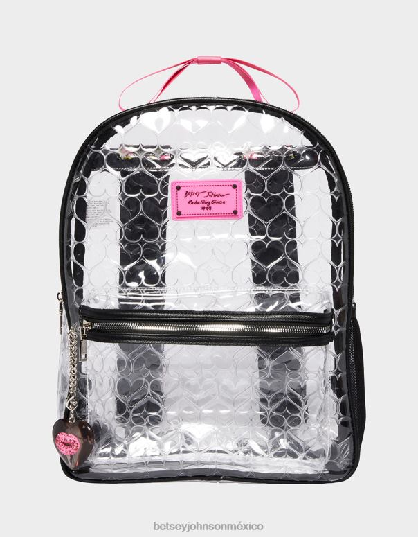 Betsey Johnson accesorios mujer F00V231 mochila transparente con bolsa negro