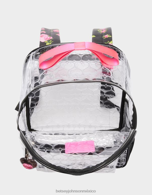 Betsey Johnson accesorios mujer F00V231 mochila transparente con bolsa negro