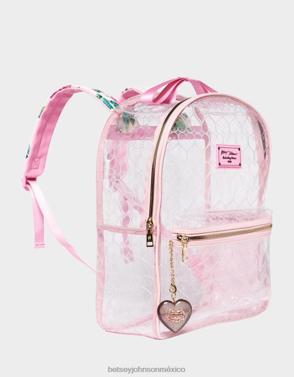 Betsey Johnson accesorios mujer F00V233 mochila transparente con bolsa rubor