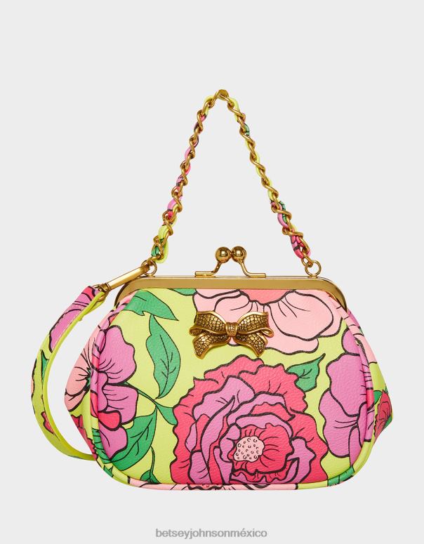 Betsey Johnson accesorios mujer F00V236 bolso pequeño con cierre de beso de pepita floral