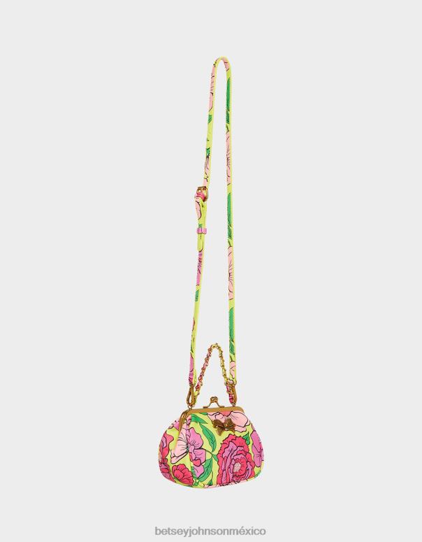 Betsey Johnson accesorios mujer F00V236 bolso pequeño con cierre de beso de pepita floral