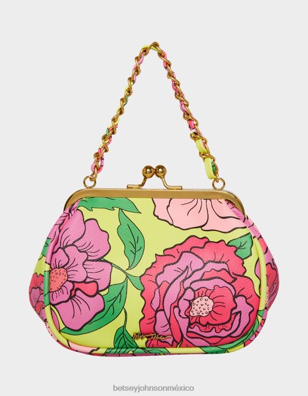 Betsey Johnson accesorios mujer F00V236 bolso pequeño con cierre de beso de pepita floral