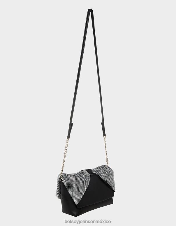 Betsey Johnson accesorios mujer F00V237 todo el bolso con asa de lazo brillante negro