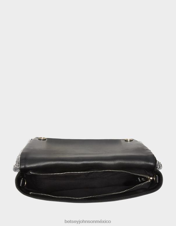 Betsey Johnson accesorios mujer F00V237 todo el bolso con asa de lazo brillante negro