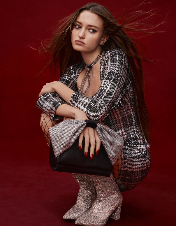 Betsey Johnson accesorios mujer F00V237 todo el bolso con asa de lazo brillante negro