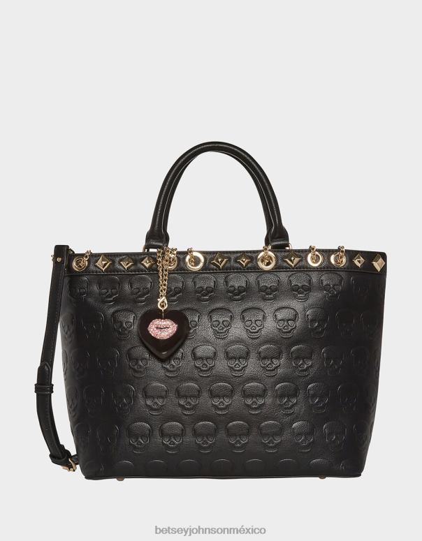 Betsey Johnson accesorios mujer F00V246 bolso tote con diseño de calavera negro