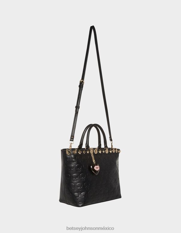 Betsey Johnson accesorios mujer F00V246 bolso tote con diseño de calavera negro