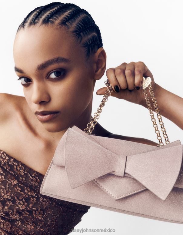Betsey Johnson accesorios mujer F00V249 bolsa convertible con lazo angular champán