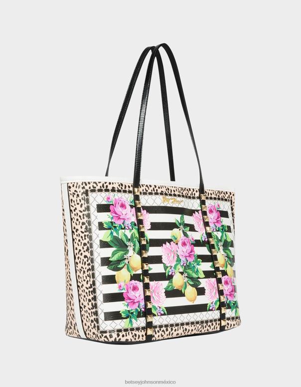 Betsey Johnson accesorios mujer F00V252 bolso shopper con rayas blanco negro