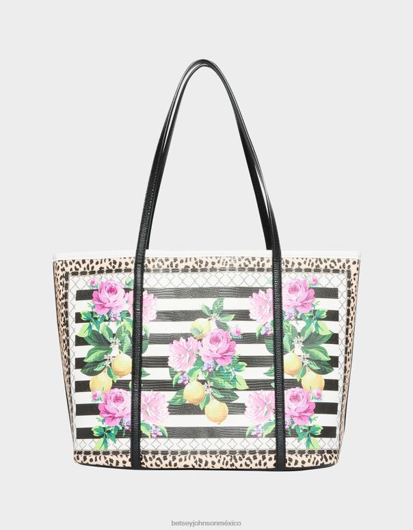 Betsey Johnson accesorios mujer F00V252 bolso shopper con rayas blanco negro