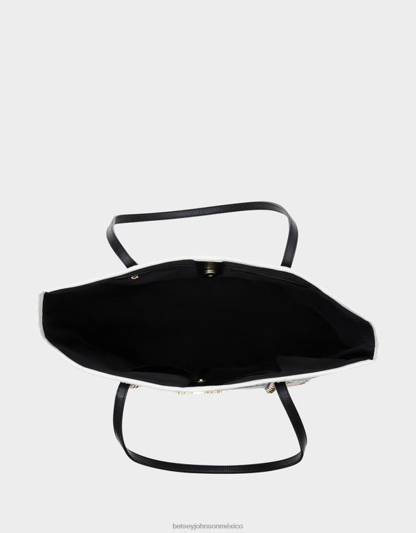 Betsey Johnson accesorios mujer F00V252 bolso shopper con rayas blanco negro