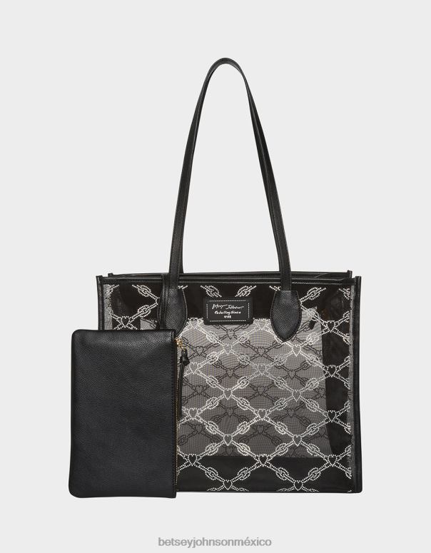 Betsey Johnson accesorios mujer F00V253 bolso shopper con diseño de malla glam negro
