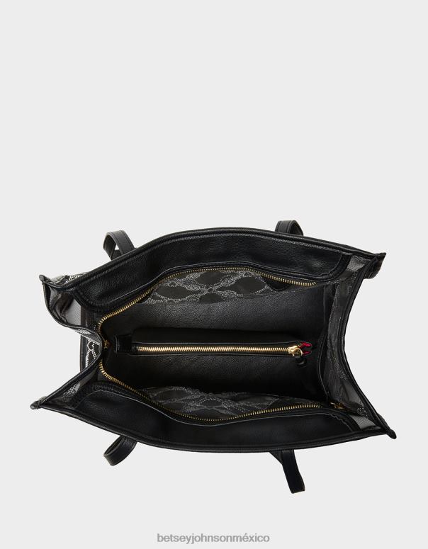 Betsey Johnson accesorios mujer F00V253 bolso shopper con diseño de malla glam negro