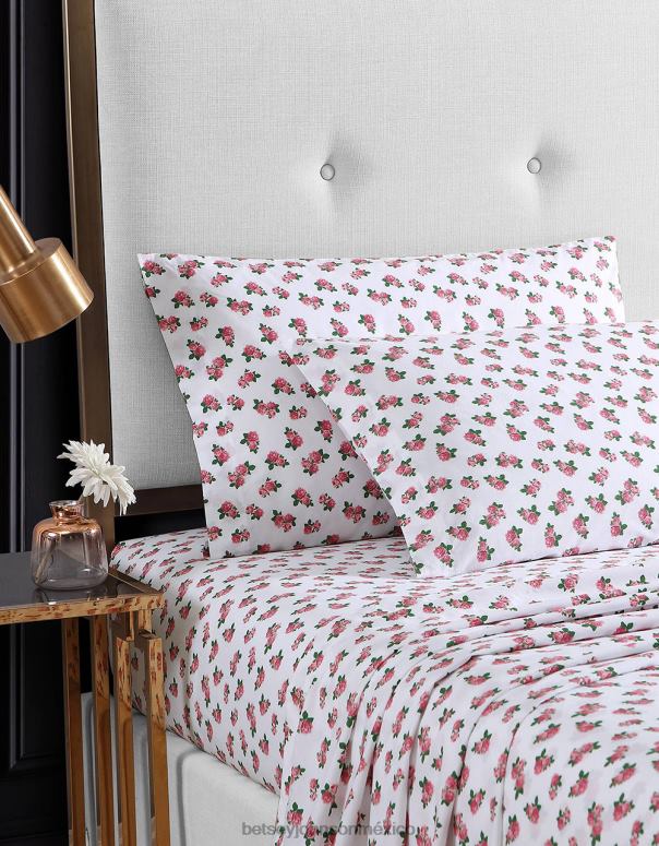 Betsey Johnson accesorios unisexo F00V405 juego de sábanas king rosas diminutas multi