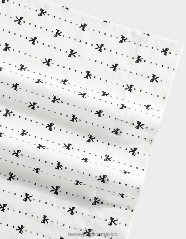 Betsey Johnson accesorios unisexo F00V408 juego de sábanas reina blanca con rayas finas multi