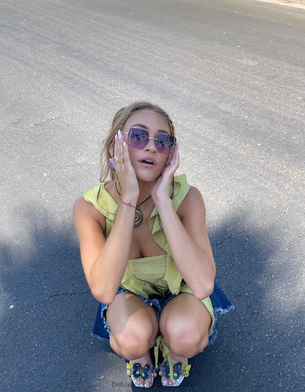 Betsey Johnson accesorios mujer F00V370 en el borde gafas de sol rosa