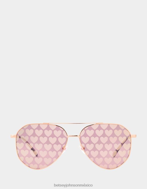 Betsey Johnson accesorios mujer F00V374 las gafas de sol con letra pequeña oro