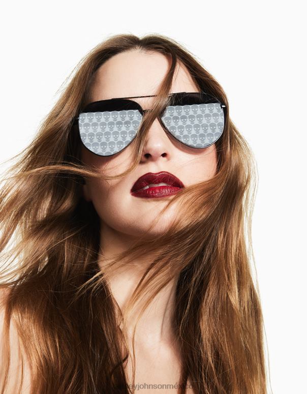 Betsey Johnson accesorios mujer F00V375 las gafas de sol con letra pequeña negro