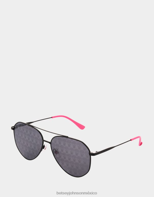 Betsey Johnson accesorios mujer F00V375 las gafas de sol con letra pequeña negro
