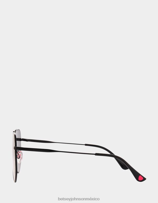 Betsey Johnson accesorios mujer F00V377 las gafas de sol con letra pequeña negro/rosa