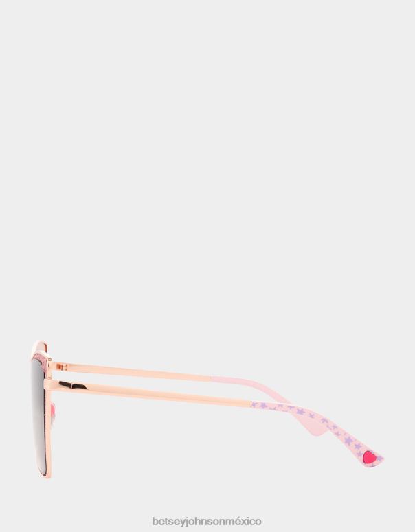 Betsey Johnson accesorios mujer F00V387 gafas de sol de tiempo de brillo rosa