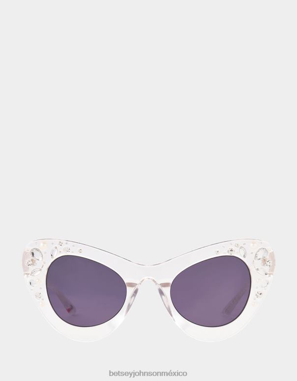 Betsey Johnson accesorios mujer F00V389 gafas de sol joya de la corona blanco