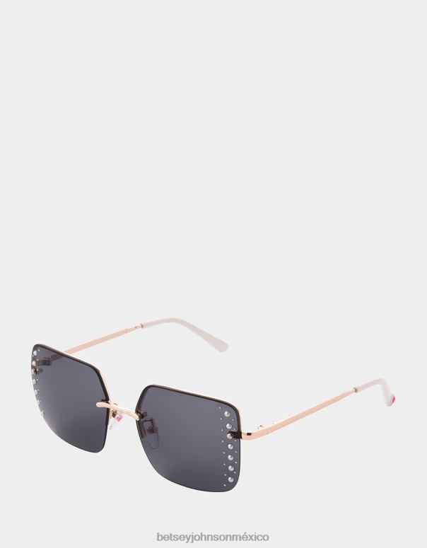 Betsey Johnson accesorios mujer F00V390 en el borde gafas de sol oro