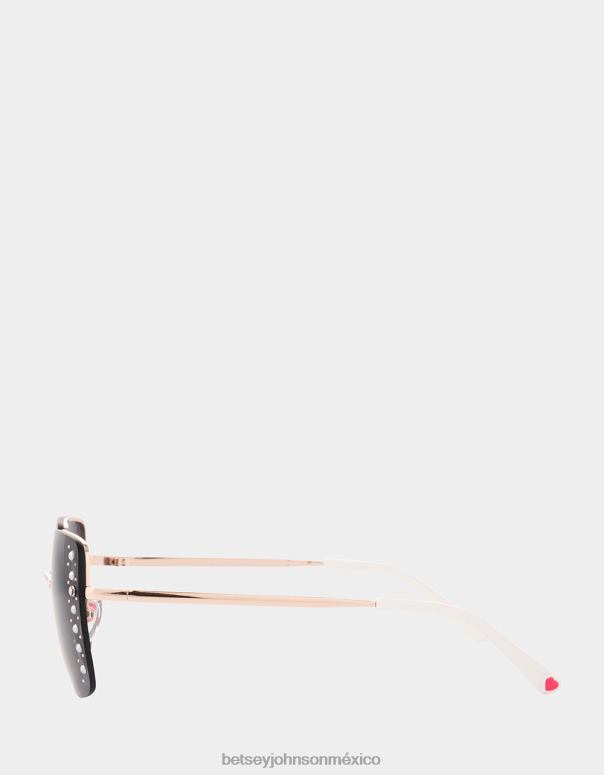 Betsey Johnson accesorios mujer F00V390 en el borde gafas de sol oro