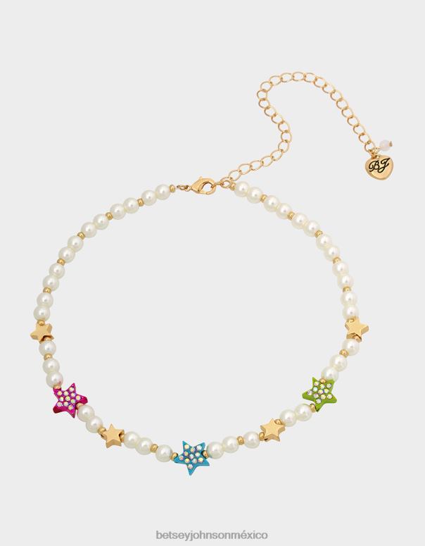 Betsey Johnson joyas mujer F00V356 collar de perlas kidult kitsch multi