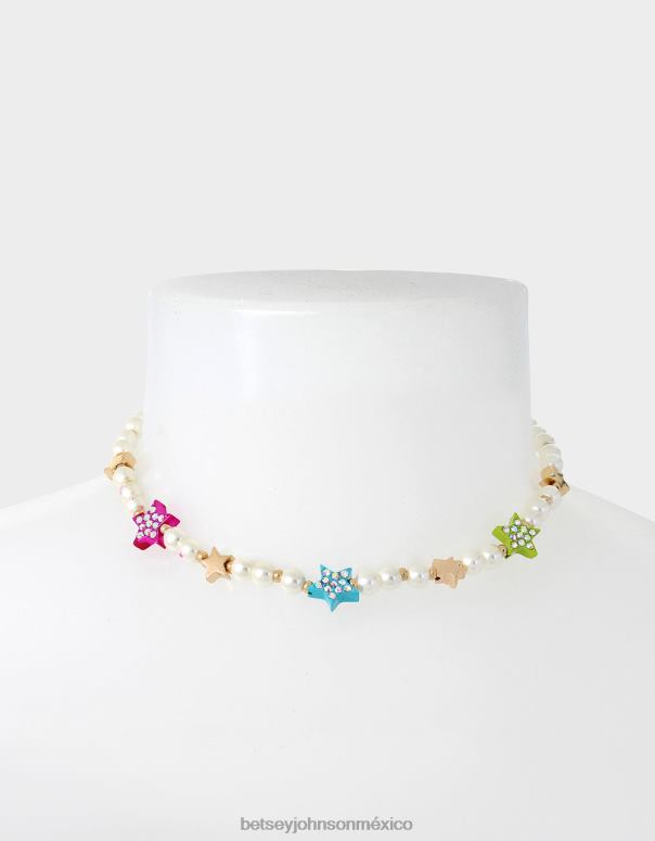 Betsey Johnson joyas mujer F00V356 collar de perlas kidult kitsch multi