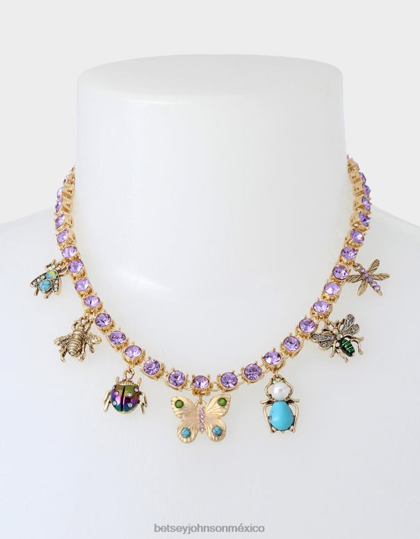 Betsey Johnson joyas mujer F00V363 collar de tenis con abalorio de mariposa multi