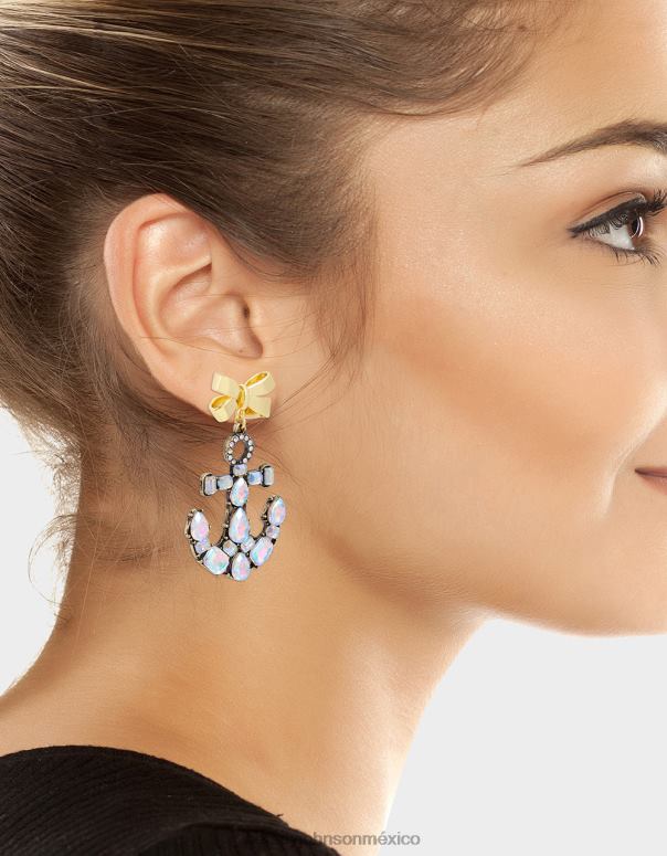Betsey Johnson joyas mujer F00V313 aretes con ancla y control de crucero cristal