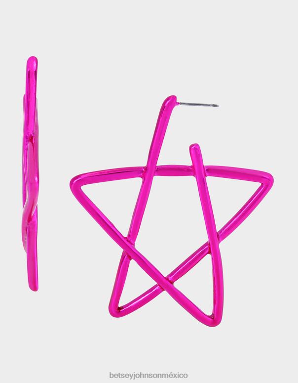 Betsey Johnson joyas mujer F00V337 arracadas kidult kitsch estrella rosa