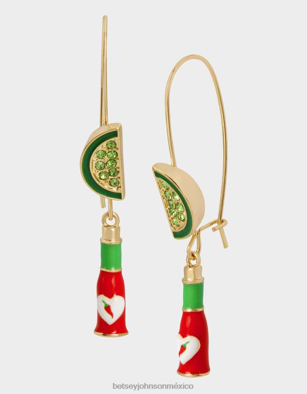 Betsey Johnson joyas mujer F00V349 aretes de salsa picante brunch rojo